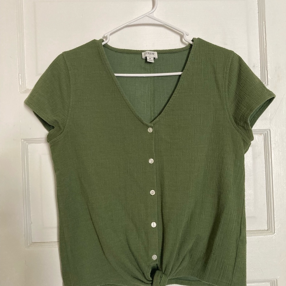 J. Crew Green button down